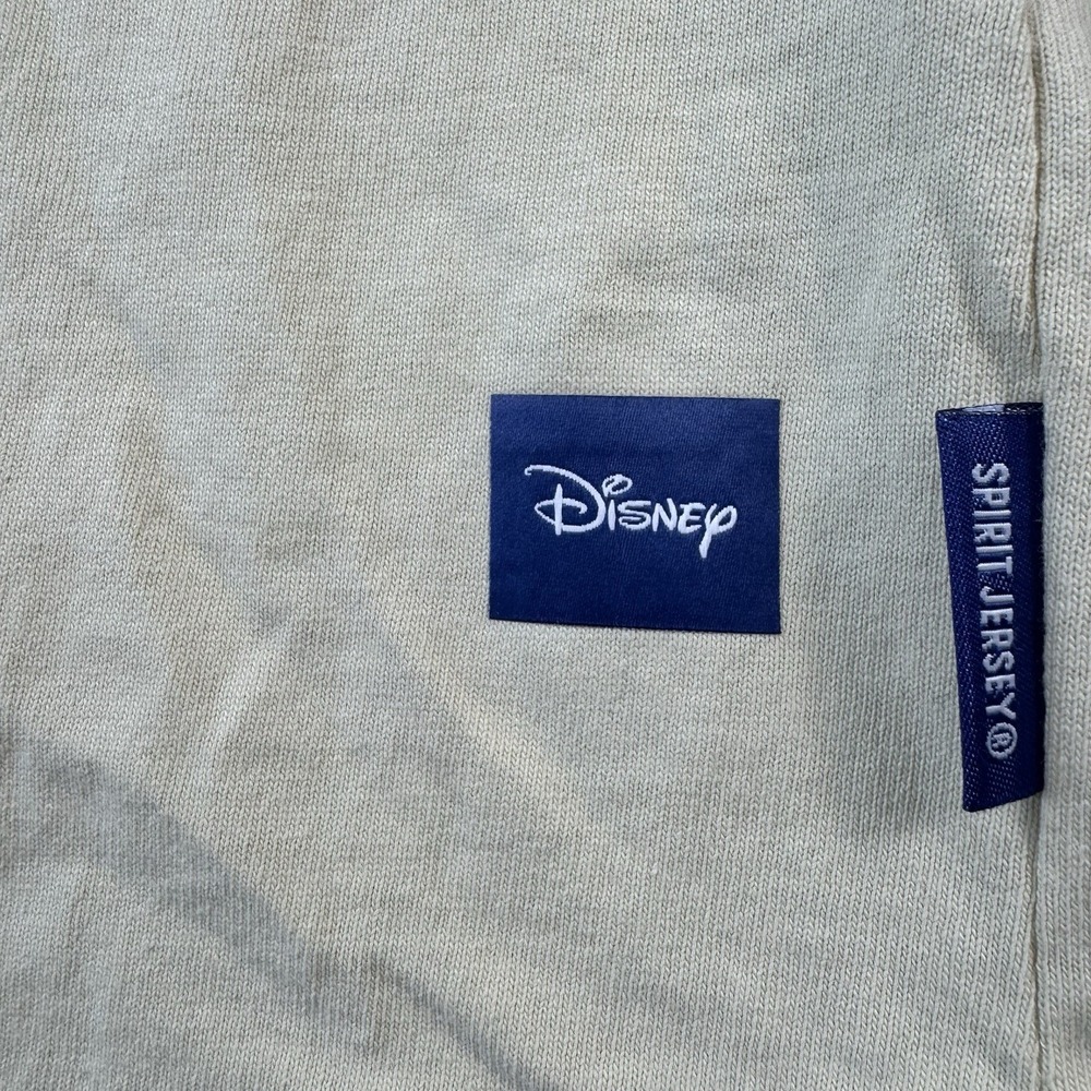 Disney X Spirit Jersey Tan Spellout Disneyland Resort Unisex L/S Shirt M NWT - Picture 3 of 8